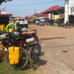 Tiny town where we waited and had breakfast