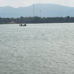 Ferry boat crossing the river