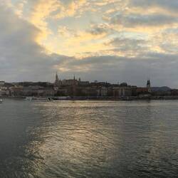 Looking over to the Buda side (we're moored on the Pest side).