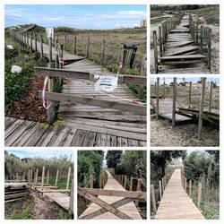 Het plankierpad is niet overal beloopbaar