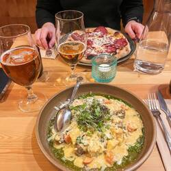 Rentierpizza und Kürbisrisotto 😋