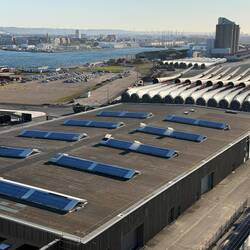In Le Havre ist eine große Windrad Fabrik von Siemens