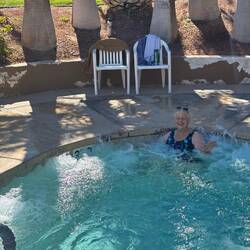 Jill soaking up the atmosphere.