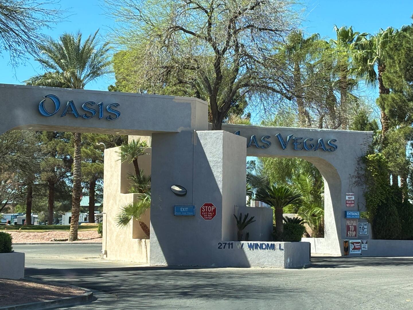 Entrance to the RV Resort