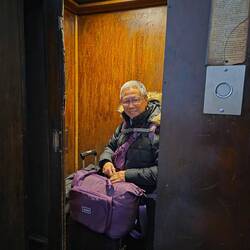 The tiny lift at our Sofia apartment.