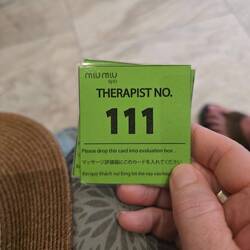 I got masseuse no. 111! ✨️