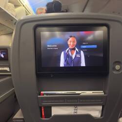 My seat on AA694. I didn't take more shots because the cabin was already semi-boarded.