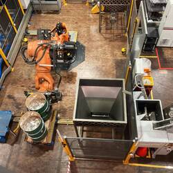 Blanks ready to be loaded into the hopper.