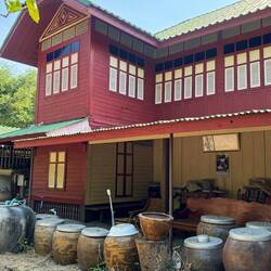 The architect's family home. A very traditional Thai house.