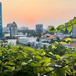Sonnenuntergang in Ho-Chi-Minh City