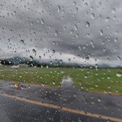 And the rain arrived just as we were leaving