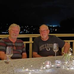 The boys enjoying a nice red - past tense!