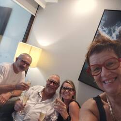 Dinner in Port Douglas with Harriet and Michael to celebrate Ollie's 18th birthday