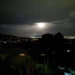 A bit later in the night, the clouds came in