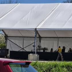 Later today, there's a vermouth tasting and live music. A live band and dance tonight.