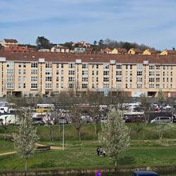 A little open air market was going on in the parking lot Wednesday.