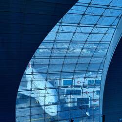 Windows in Dubai airport