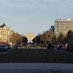Familiar landmarks on our way into Paris