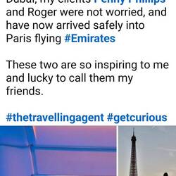 Our friendly travel agent was so inspired, we featured on her socials