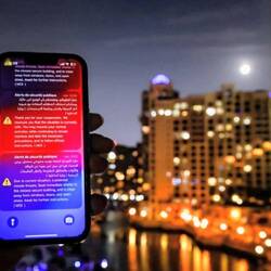 People on the ground received these messages as we were circling above