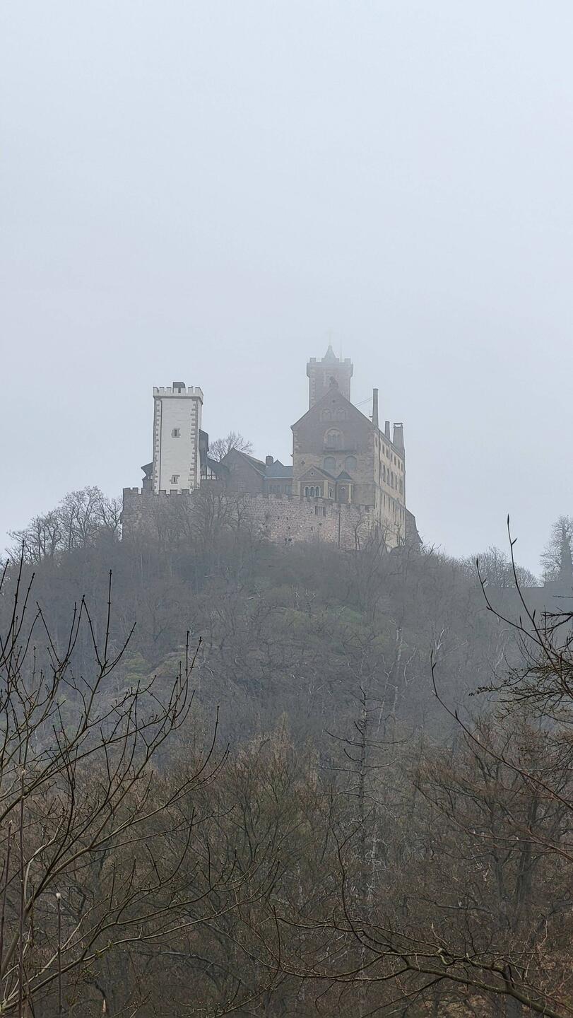 Die Wartburg im Nebel