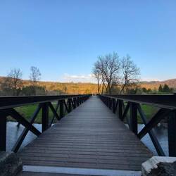 Bridge rebuild on the original old bridge pier