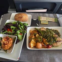 My chicken lunch on AA1044.