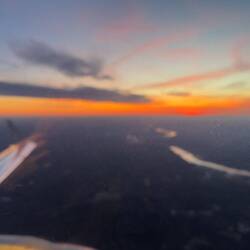 The sunset during climb.