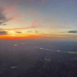 The sunset during climb.