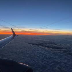 The sunset during climb.