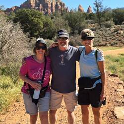 Peg, Steve & me. We left Goodyear at 7am to make the most of our Sedona time--hit the trail at 9:30