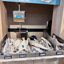 Getrockneter, mit Salz konservierter Fisch (sogenannter Bacalhau) bei Lidl