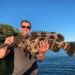 Chris's prize catch, a 6kg cod.