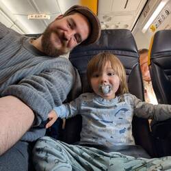 Ein kurzer Moment von Flugvorfreude ...