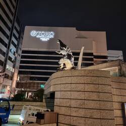 Godzilla statue