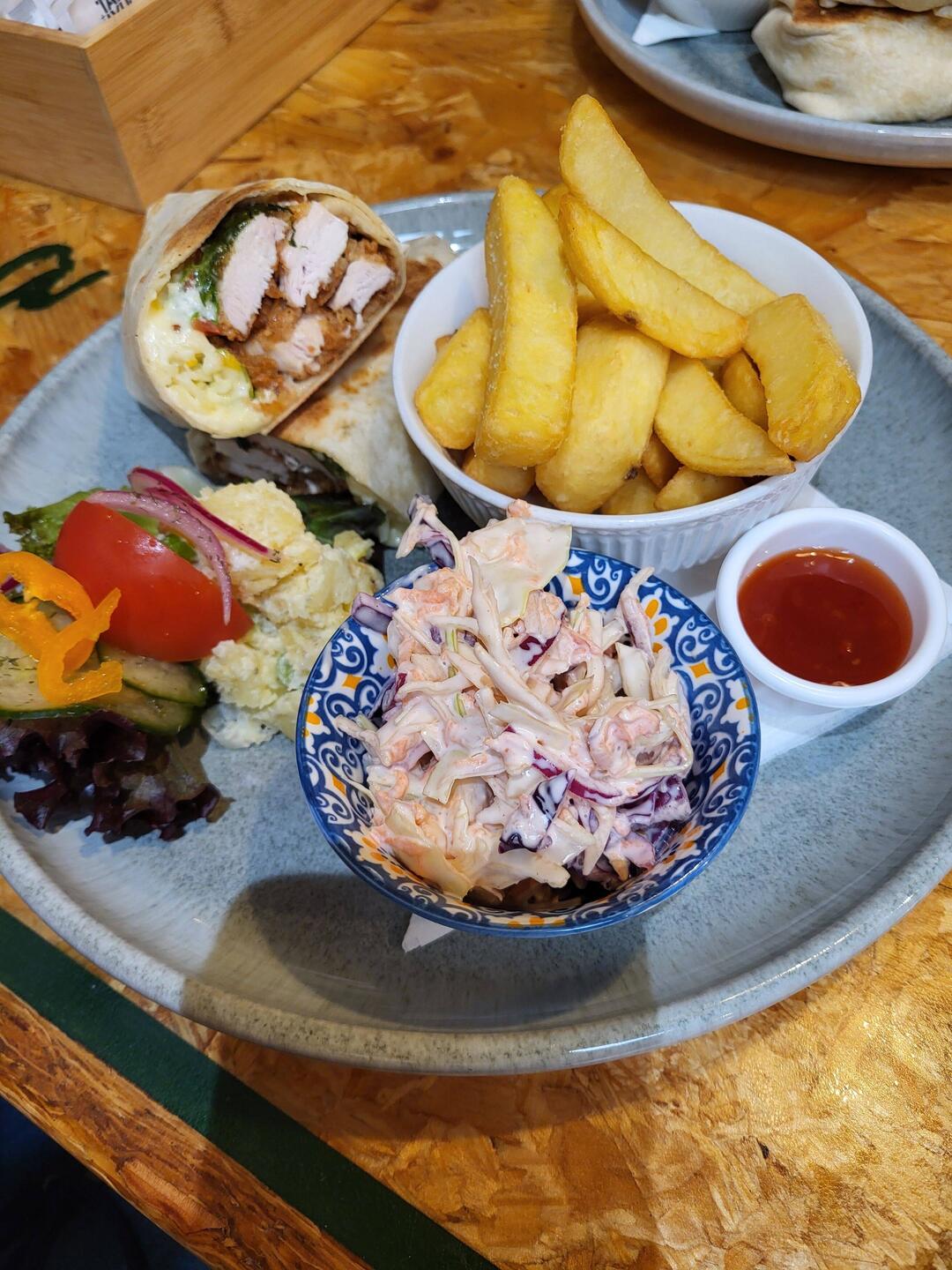 In Season's Café in Emly gab es einen Goujon Chicken Wrap
