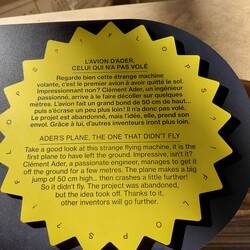 Another quirky display- Aders plane, the plane that didn't fly