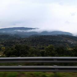 Regen auf der Fahrt nach Spanien