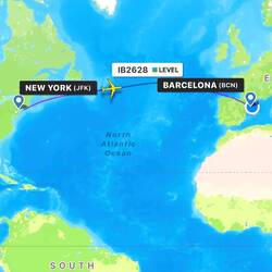 Routing of IB2826 as captured on FlightRadar24.