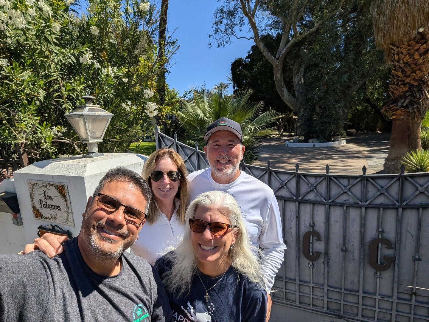 Outside Cary Grant's house.