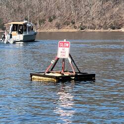 This is another one of those buoys I found earlier on a beach. This one with a sign on it.
