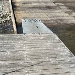 Earlier Mike reported water between the dock and ramp. Today the dock bridge is in place.