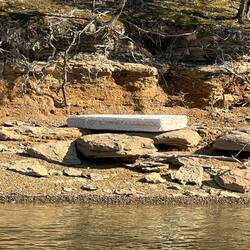 More shore garbage, likely from Wisdom Marina.
