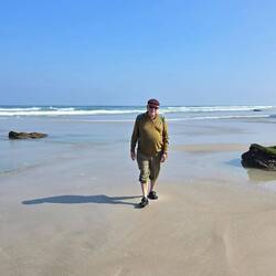 Phil enjoying the surf.