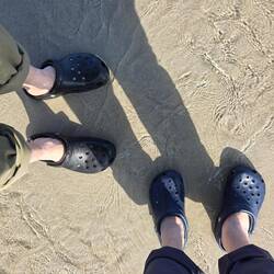 Glad we had our crocs!