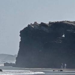 You can see a tiny arch window. More dramatic from further out.