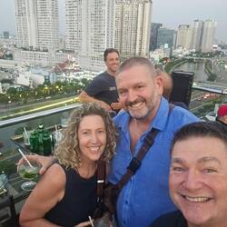 On the rooftop
