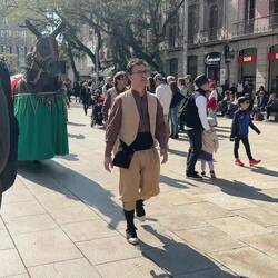 I am guessing this is some sort of religious procession before Holy Week.