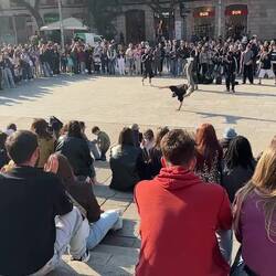 Street dancing by performers from various parts of Latin America.