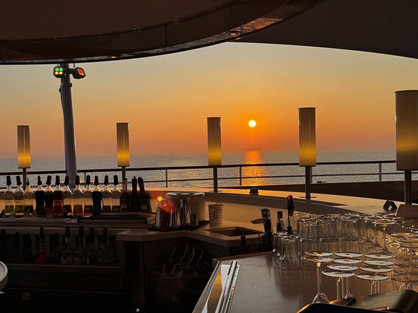 Der letzte Sonnenuntergang an Bord